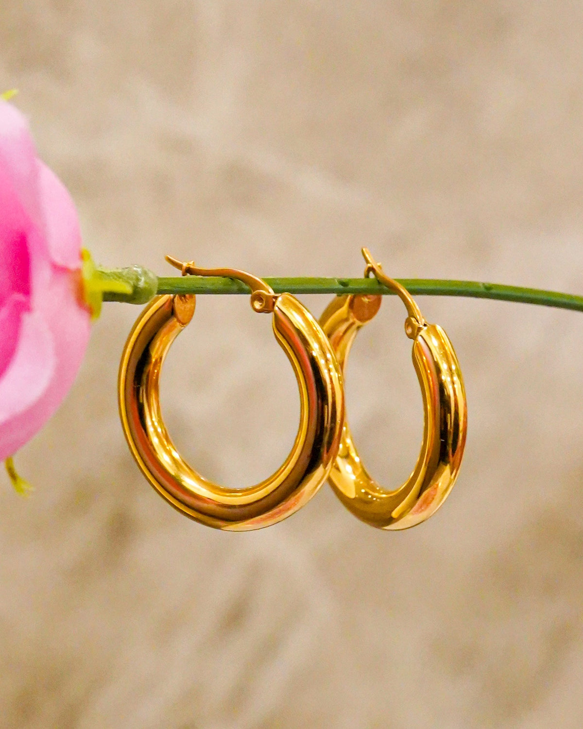 CAMILLE GOLD HOOPS image 2