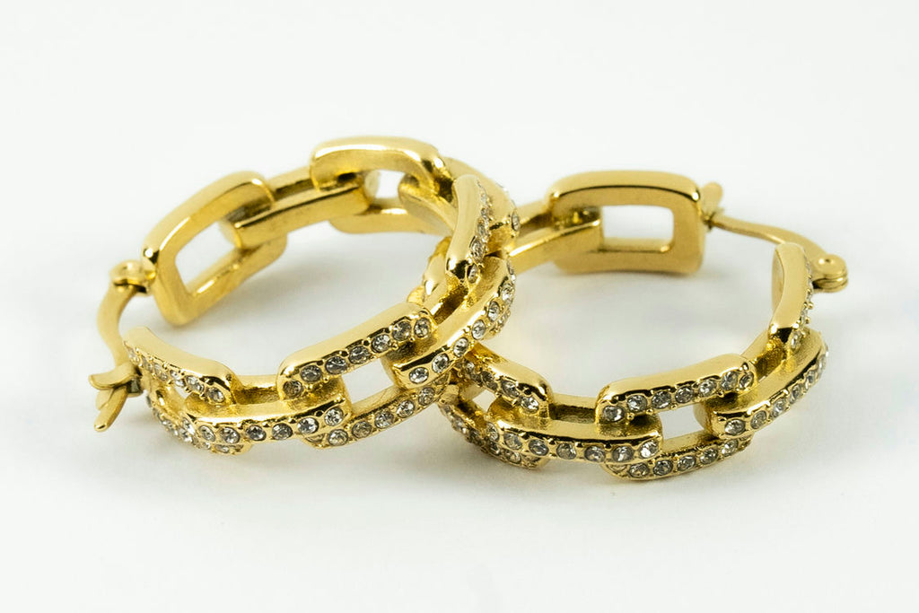 Chain Link Hoop Earring image 1