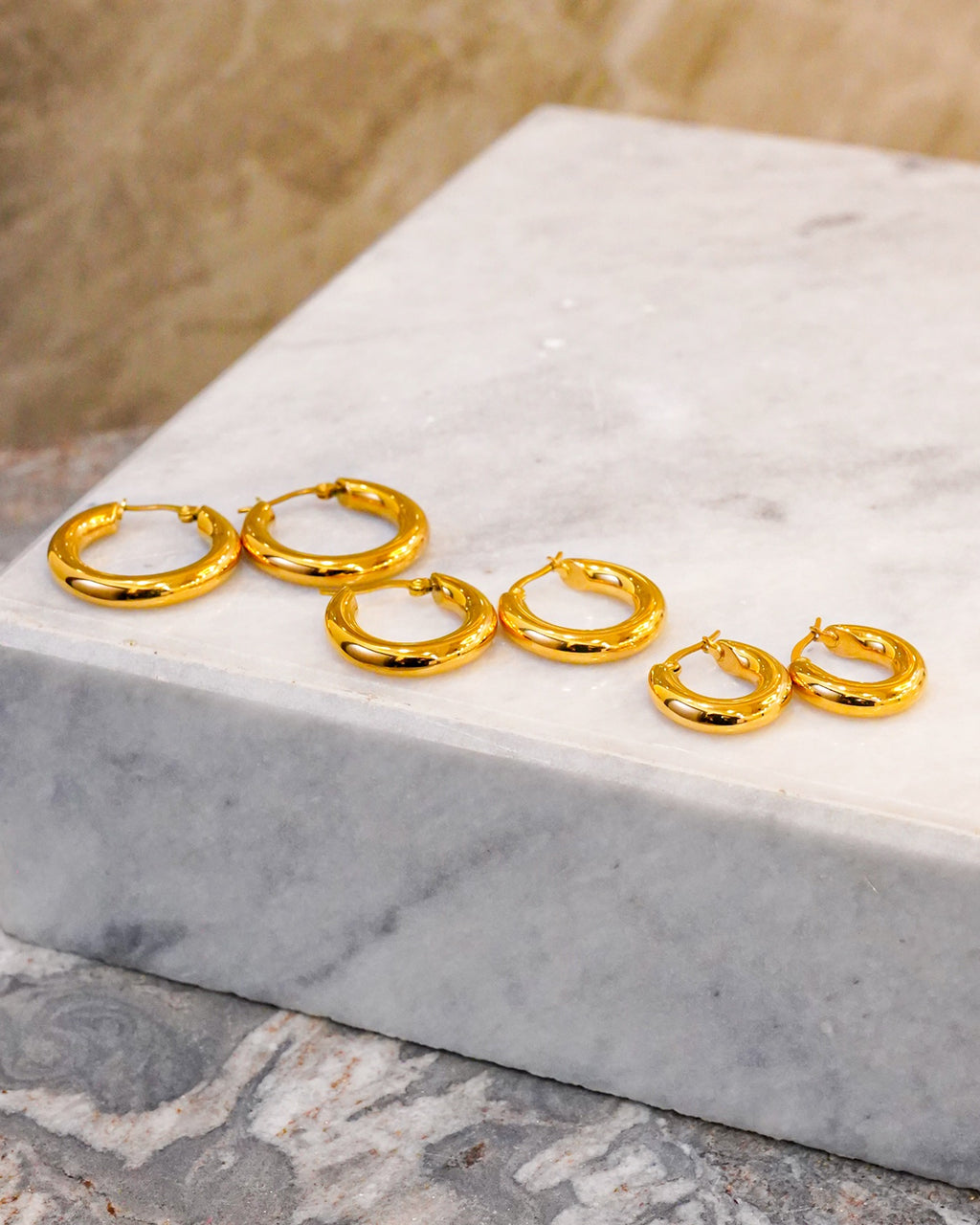 CAMILLE GOLD HOOPS image 1