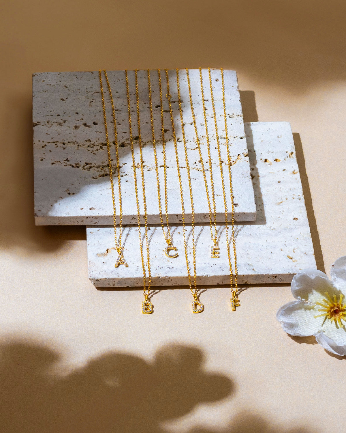 LILY INITIAL GOLD NECKLACE image 0