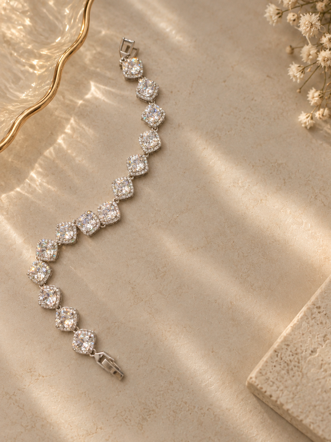 LEANOR SILVER TENNIS  BRACELET