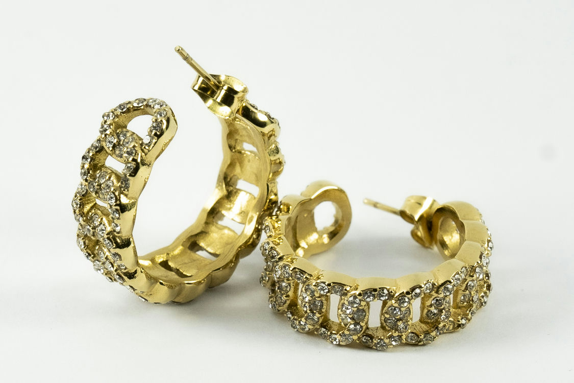 CZ HOOP EARRING image 0
