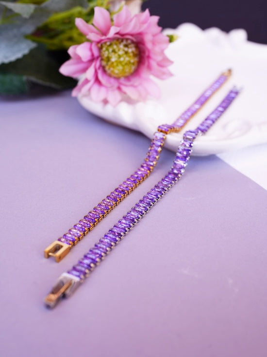PURPLE TENNIS BRACELET