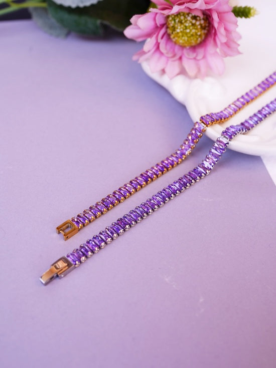 PURPLE TENNIS BRACELET