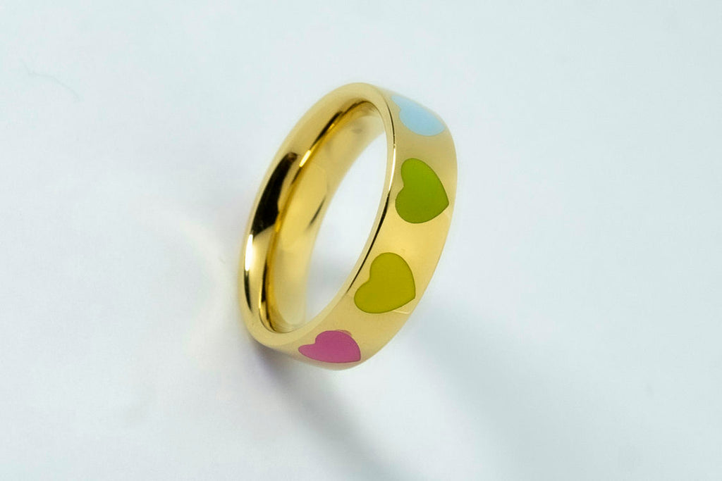GOLD HEART RING