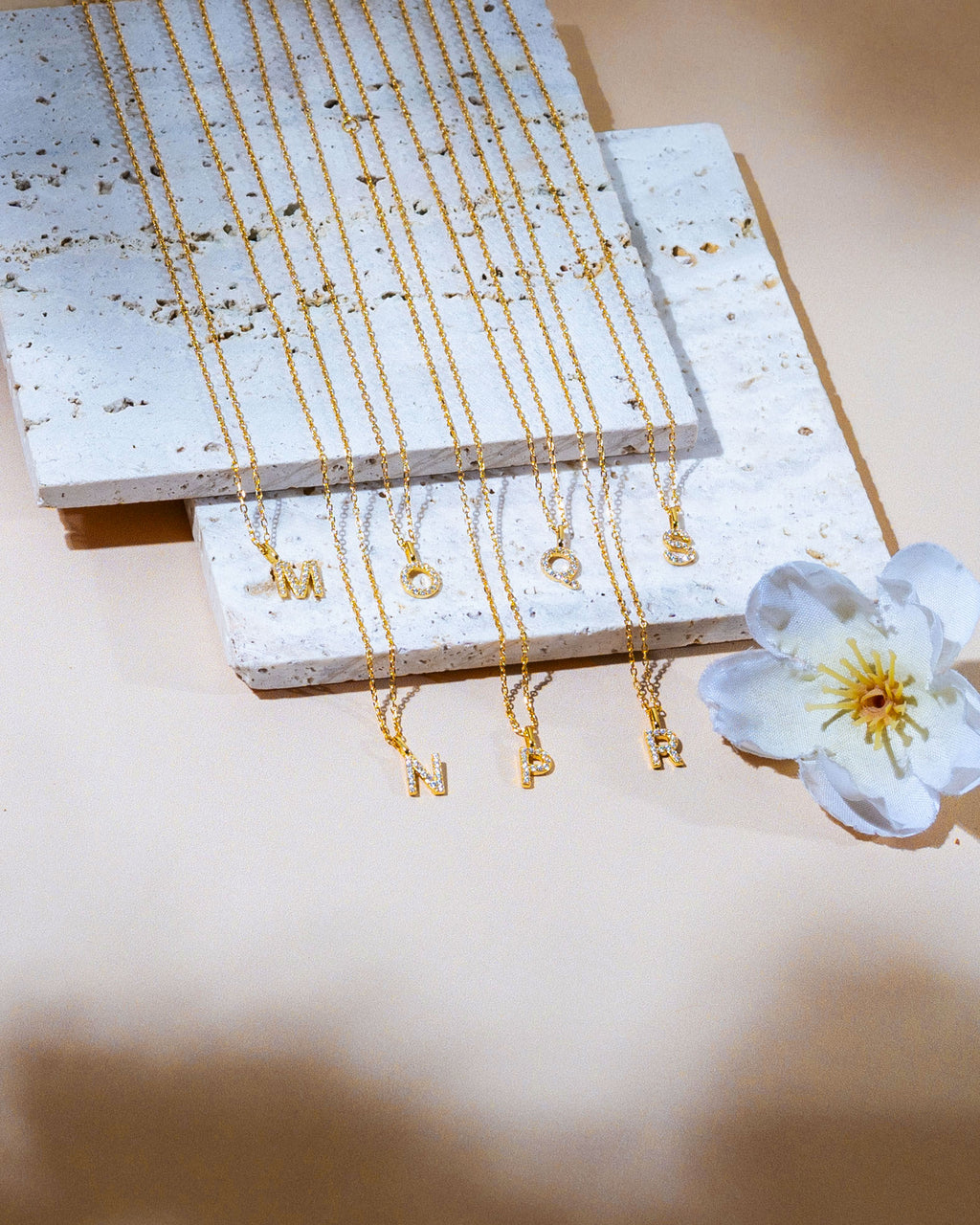 LILY INITIAL GOLD NECKLACE image 1