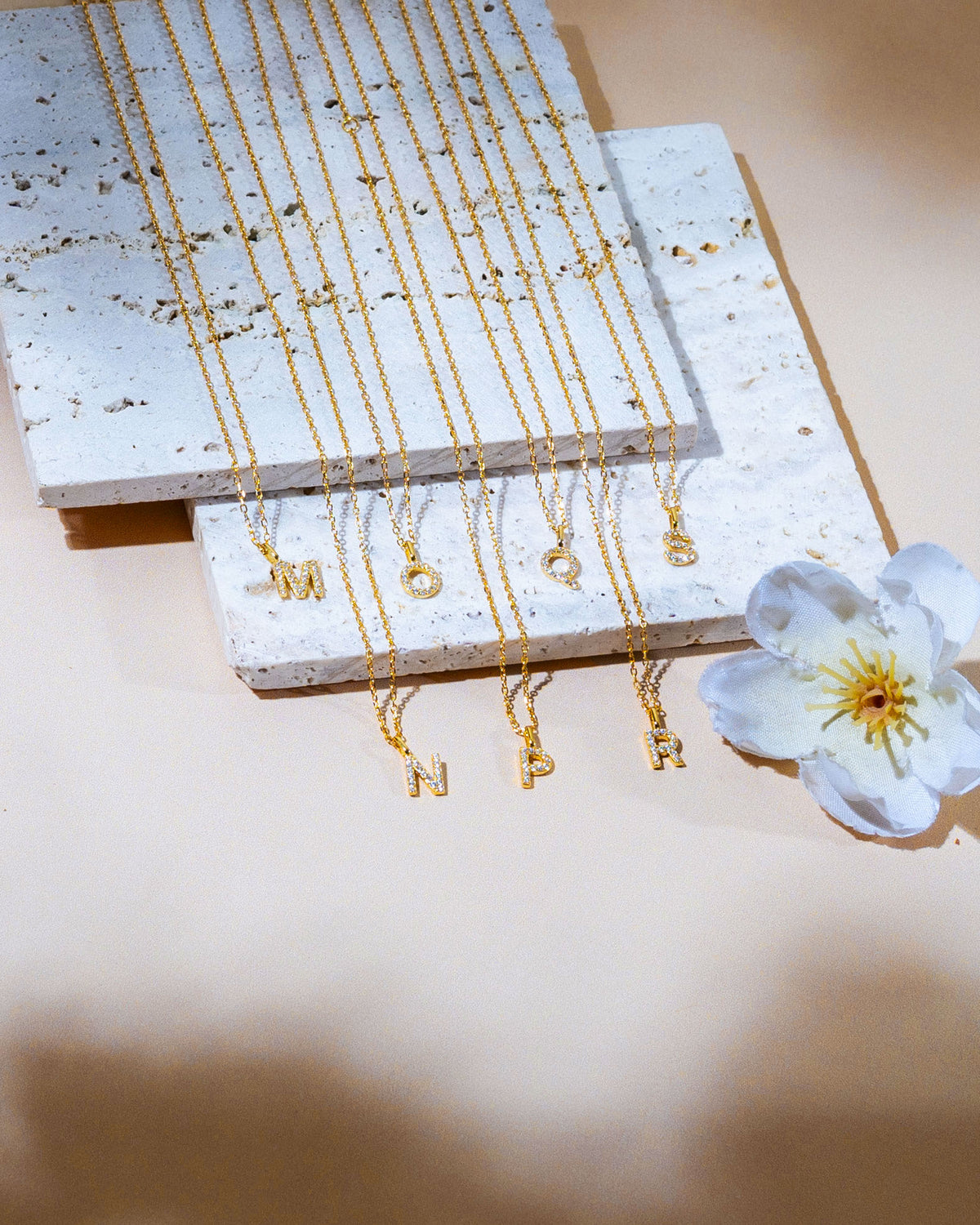 LILY INITIAL GOLD NECKLACE image 1