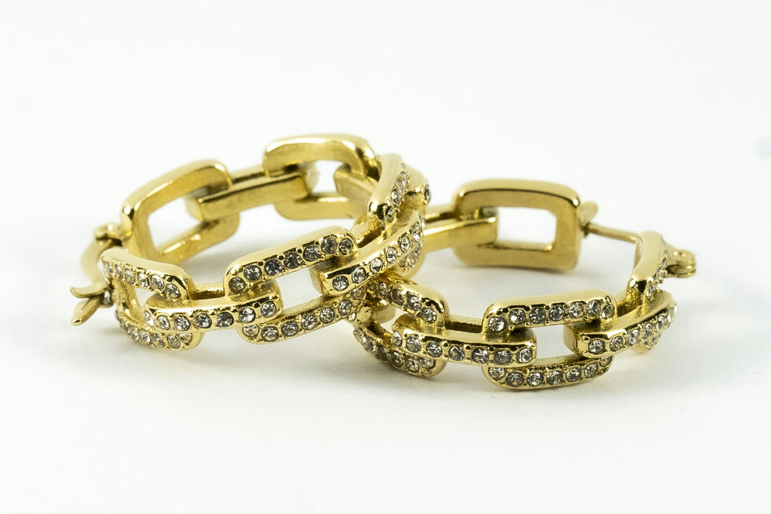 Chain Link Hoop Earring image 0