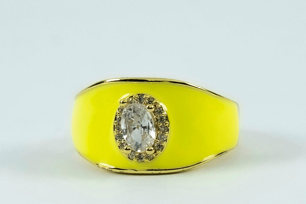 COLOURFUL FUNKY RINGS - Yellow image