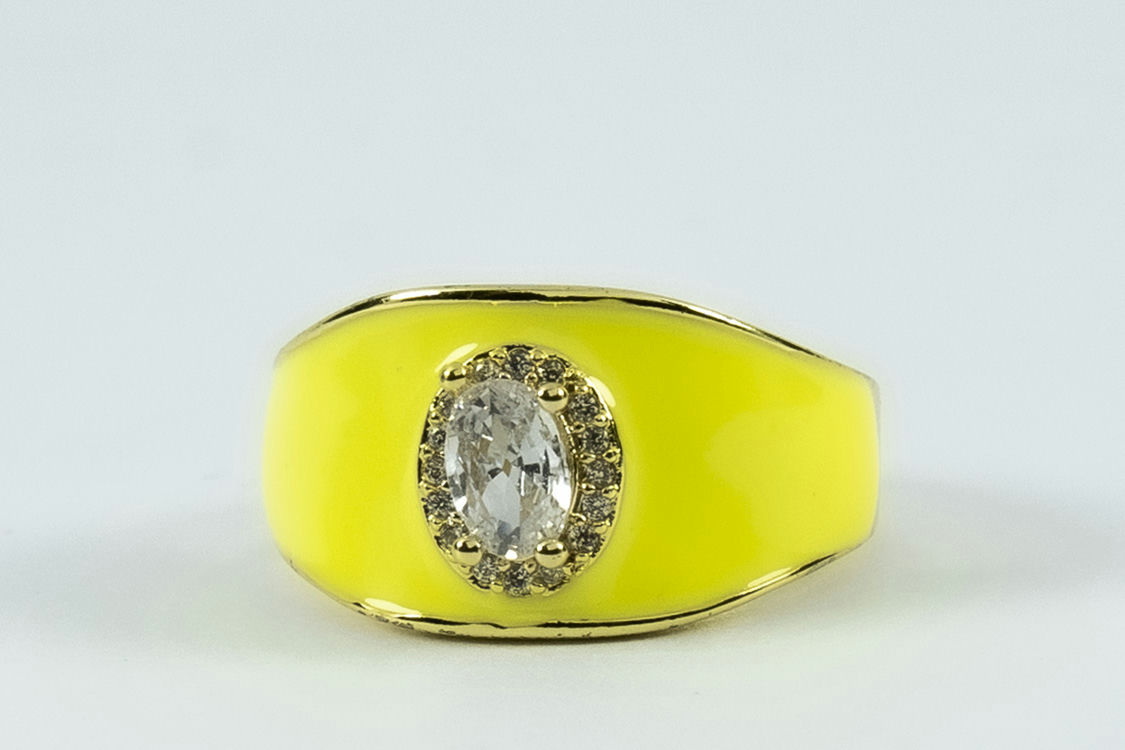 COLOURFUL FUNKY RINGS - Yellow image