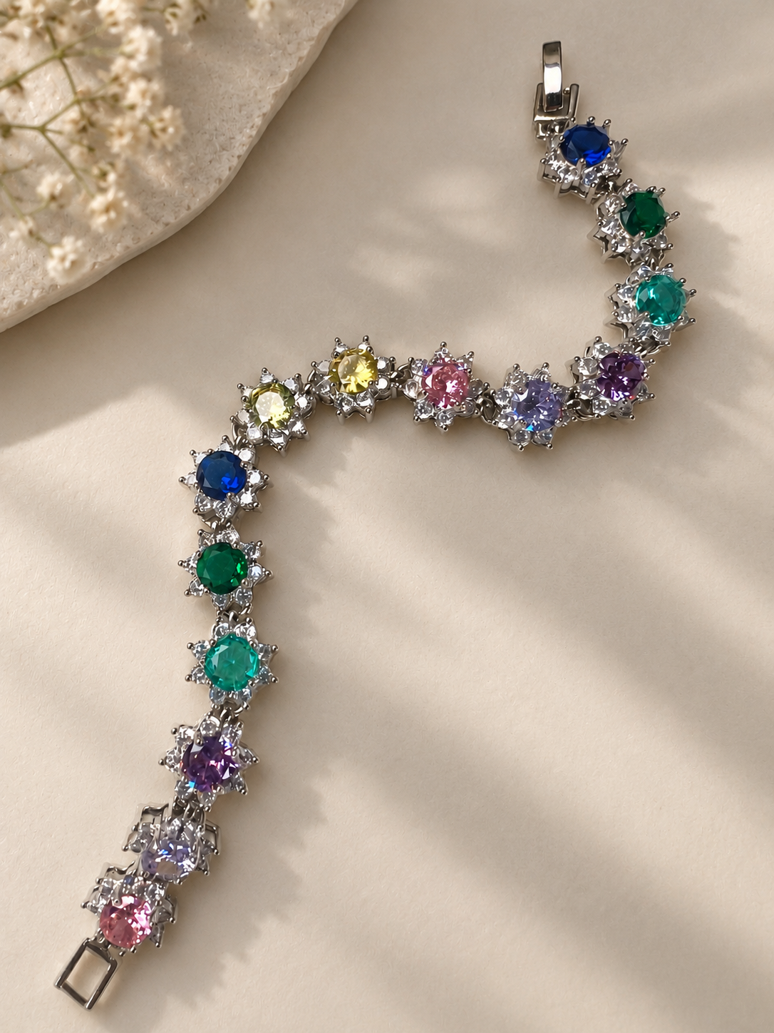 ELISE TENNIS FLOWER BRACELET
