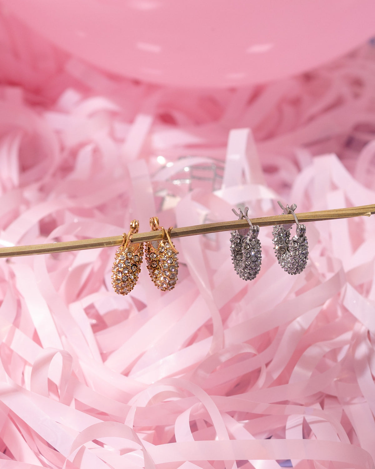 DIAMOND DAZZLE GOLD EARRING image 1